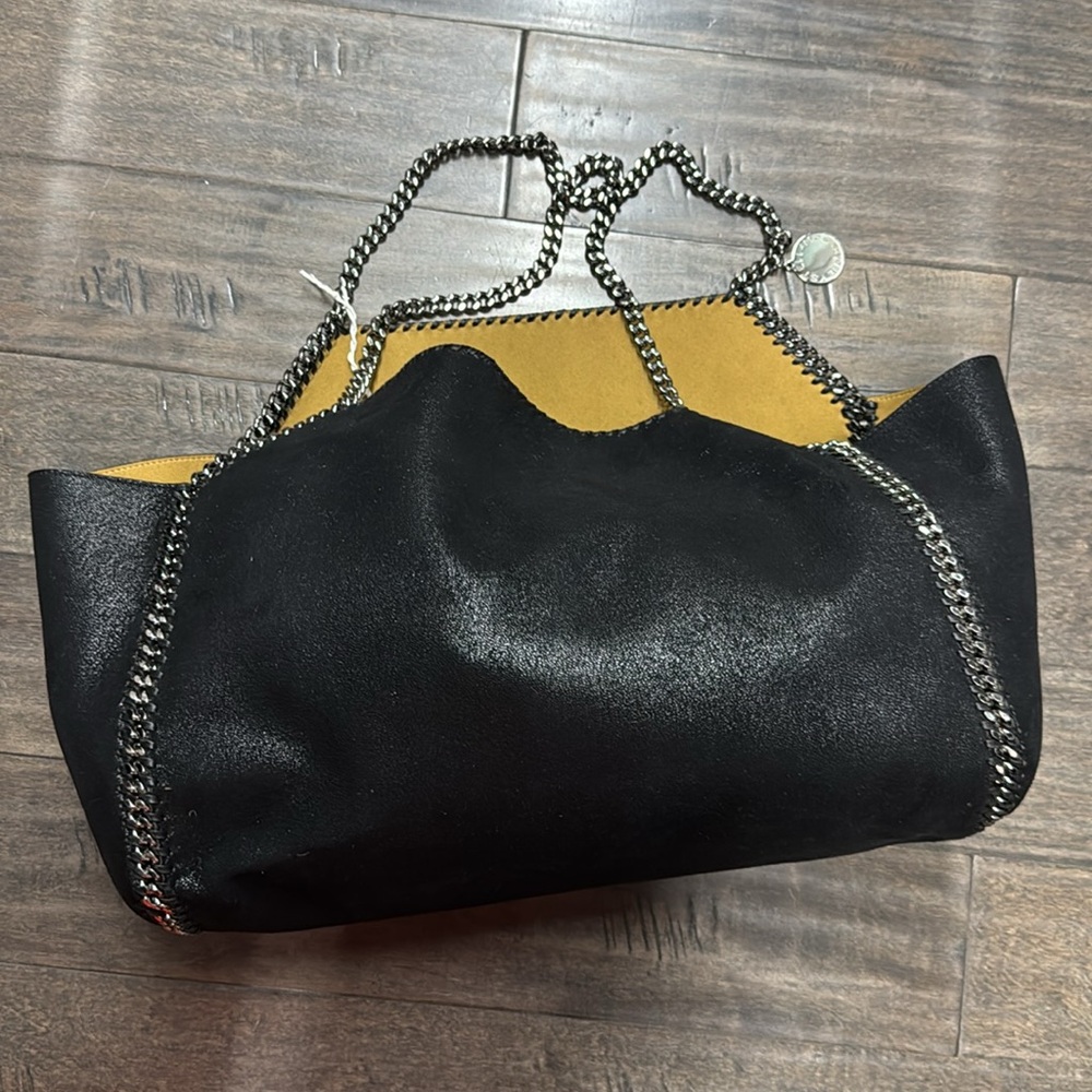 Stella McCartney Falabella large tire Black Vegan leather Chain Shoulder Bag - Picture 4 of 5